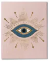 Stupell Industries Evil Eye Glam Boho Pattern Bold Blue Pink Stretched Canvas Wall Art By Grace Popp In Pink