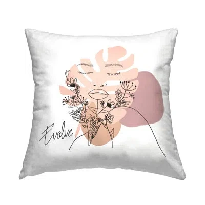 Stupell Industries Evolve Boho Portrait Decorative Printed Throw Pillow Design By Chen Alyesh In Beige