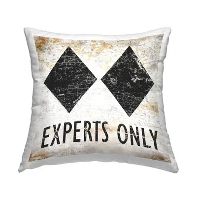 Stupell Industries Experts Only Black Diamond Printed Throw Pillow Design By Peter Horjus