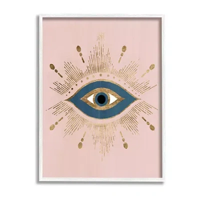 Stupell Industries Eye Glam Boho Framed Print In Pink