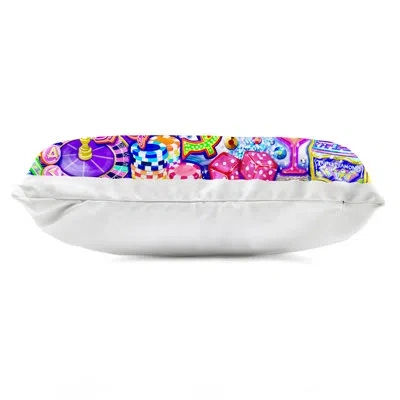 Stupell Industries Fabulous Las Vegas Fun Outdoor Printed Pillow, Design By Jess Stempel In Blue