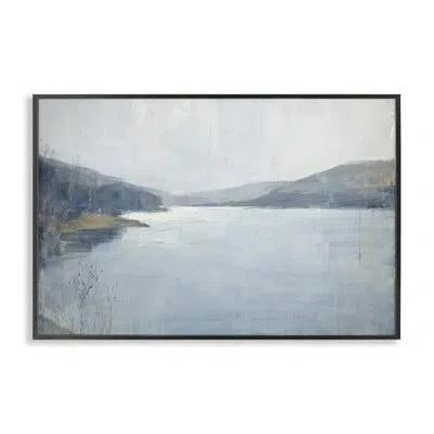 Stupell Industries Faded Distant Mountains  Giclee Art By Lsr Design Studio In Midnight Black Framed Giclee