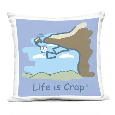 Stupell Industries Falling Rock Climber Design By Lic Outdoor Printed Pillow In Blue