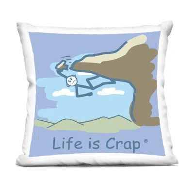 Stupell Industries Falling Rock Climber Design By Lic Throw Pillow In Blue