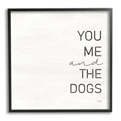 Stupell Industries Family Pet Loving Phrase By Jaxn Blvd. - Floater Frame Print On Canvas In Midnight Black Framed Giclee