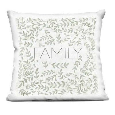 Stupell Industries Family With Ivy Sprigs Decorative Printed Throw Pillow, Design By Sd Graphics Studio, 18 X 7 X 18 In Green