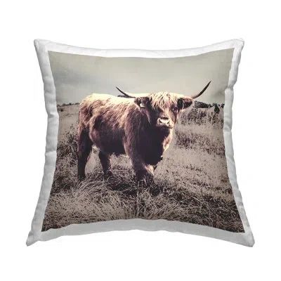 Stupell Industries Farm Cattle Rustic Vintage Styling Muted Tones Decorative Printed Throw Pillow By Sd Graphics Studio