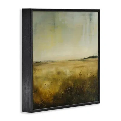 Stupell Industries Farmhouse Field Abstraction Giclee Art By Lsr Design Studio In Midnight Black Framed Giclee