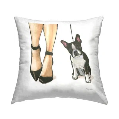 Stupell Industries Fashion High Heels Dog Walk Glam Pet Decorative Printed Throw Pillow By Emily Adams