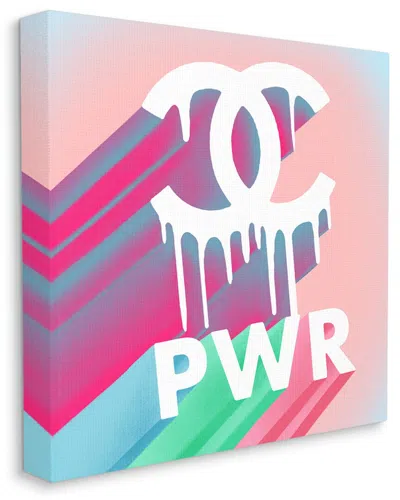 Stupell Industries Fashion Power Phrase Pastel Glam Pop Quote Stretched Canvas Wall Art By Ziwei Li In Pink