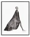 Stupell Industries Fashion Silhouette Girl Framed Giclee Art In Black