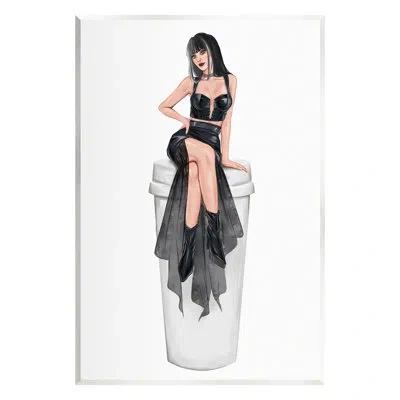Stupell Industries Fashionable Woman Glam Coffee Cup By Ziwei Li - Graphic Art In Unframed
