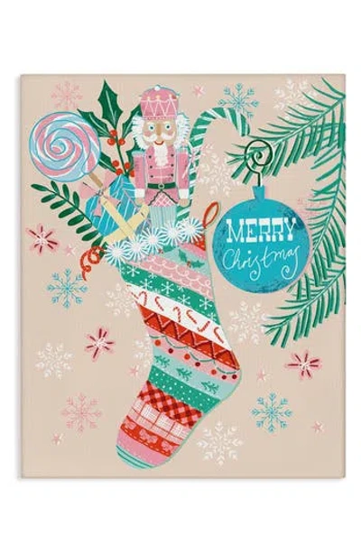 Stupell Industries Festive Stockings Canvas Wall Art In Multi