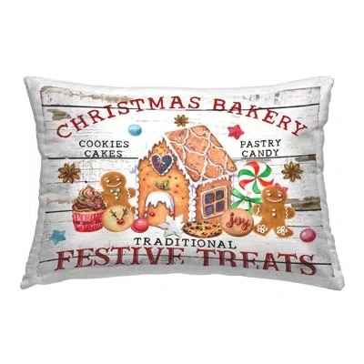 Stupell Industries Festive Treats Bakery Decorative Printed Throw Pillow By Creatif Belle In Tan