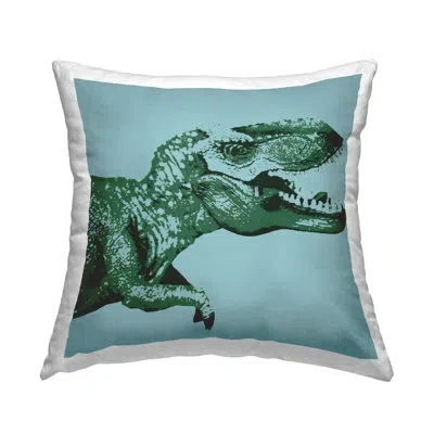 Stupell Industries Fierce Dinosaur Stencil Style T-rex Printed Throw Pillow Design By Daphne Polselli