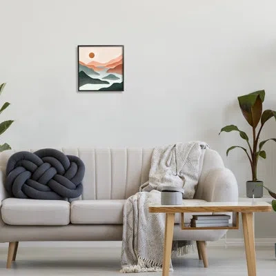 Stupell Industries Floater Frame Graphic Art Print On Canvas In Midnight Black Framed Giclee