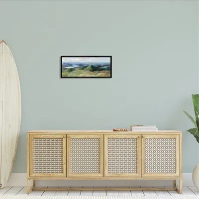 Stupell Industries Floater Frame Painting Print On Wood In Midnight Black Framed Giclee