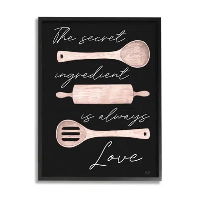 Stupell Industries Floater Frame Textual Art Print On Canvas In Midnight Black Framed Giclee