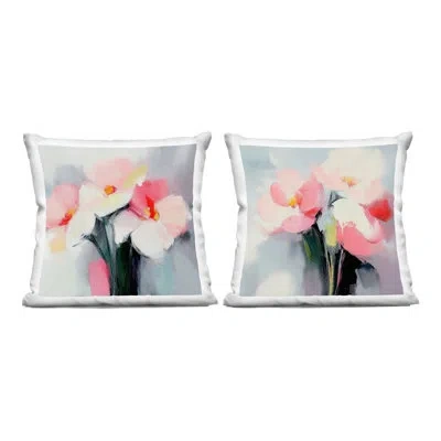 Stupell Industries Floral Flare Of Emotion 2 Piece Decorative Printed Throw Pillow Set Design By Mona Grace In Pink