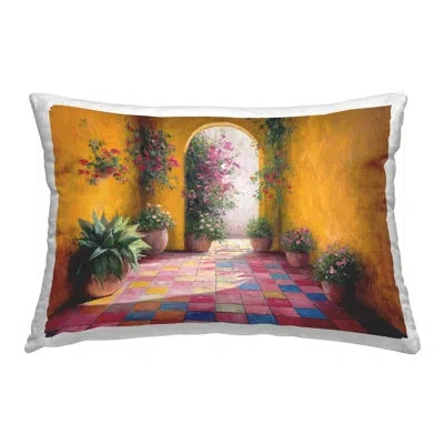Stupell Industries Floral Hacienda Archway Decorative Printed Throw Pillow By Imagine It Images In Yellow