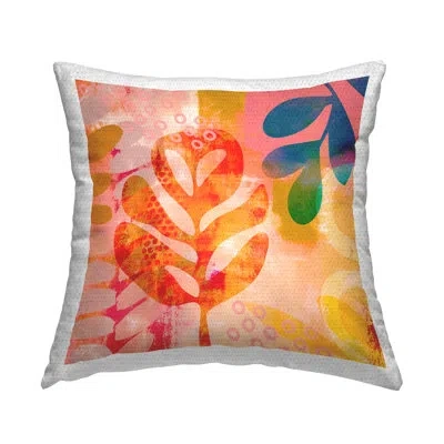 Stupell Industries Floral Indoor/outdoor Throw Pillow In Green;red;orange