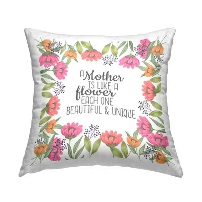 Stupell Industries Floral Mother's Day Phrase Printed Throw Pillow Design By Kim Allen