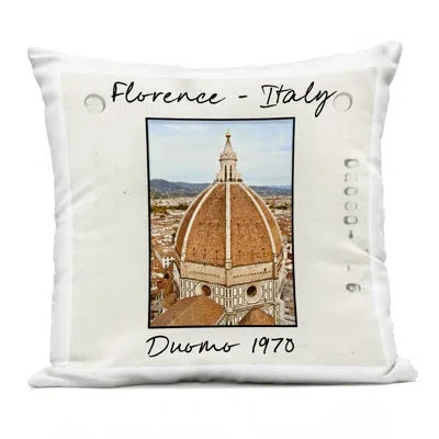 Stupell Industries Florence Italy Travel View Design By Val Rhodes Outdoor Printed Pillow In Brown