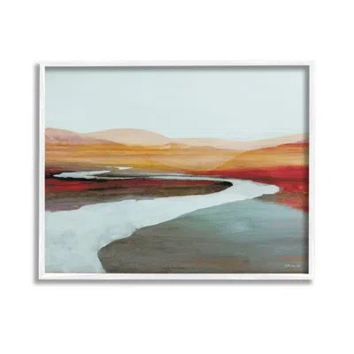 Stupell Industries " Flowing River Landscape Single Picture Frame " By Stellar Design Studio On In Coastal White Framed Giclee