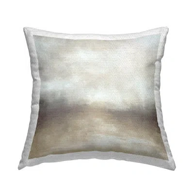 Stupell Industries Foggy Beige Landscape Outdoor Printed Pillow By J:l Design In Tan