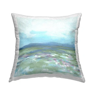 Stupell Industries Foggy Distant Mountains Outdoor Printed Pillow By June Erica Vess In Blue