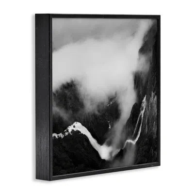 Stupell Industries Foggy Mountain Crags Framed Giclee Art By Thomas Tepstad Berge In Midnight Black Framed Giclee