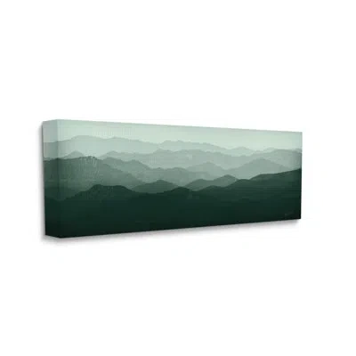 Stupell Industries Foggy Panoramic Mountain Range By Ryan Fowler - Wrapped Canvas Graphic Art In Green