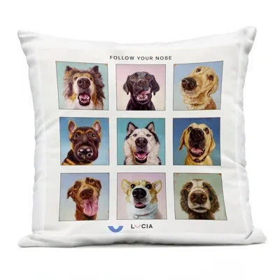 Stupell Industries Follow Your Nose Dogs Outdoor Printed Pillow Design By Lucia Heffernan In Blue