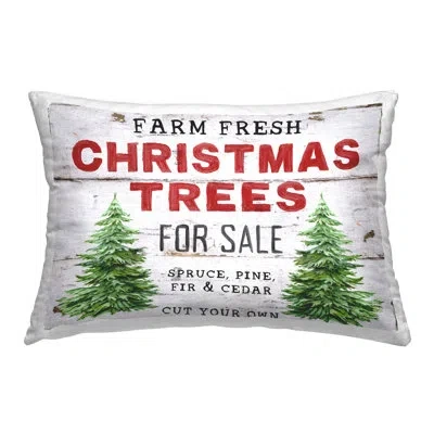 Stupell Industries For Sale Christmas Trees Decorative Printed Throw Pillow By Creatif Belle In Red
