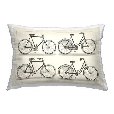 Stupell Industries Four Antique Bicycles Decorative Printed Throw Pillow By Vision Studio In Beige