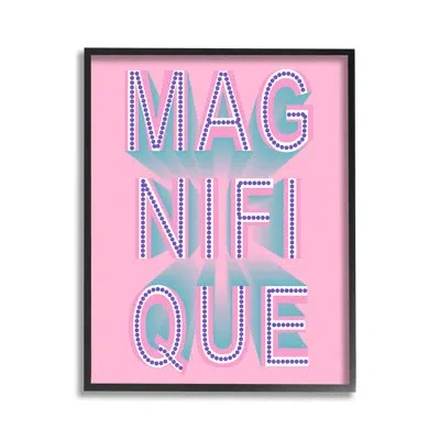 Stupell Industries " French Abstract Magnifique Single Picture Frame " By Martina Pavlova On In Midnight Black Framed Giclee