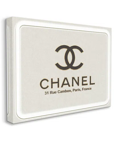 Stupell Industries French Glam Fashion Sign Designer Style Brand Stretched Canvas Wall Art By Ziwei Li In Off-white