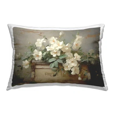 Stupell Industries Fresh Rustic Flowers Decorative Printed Throw Pillow Design By Ramona Murdock In Tan