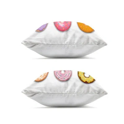 Stupell Industries Frosted Patterned Donuts Design By Marcus Prime Outdoor Printed Pillow (set Of 2) In Multi-color