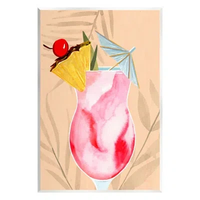 Stupell Industries Fruity Cocktail Drink Wall Plaque Art By Annie Warren In Unframed Wood