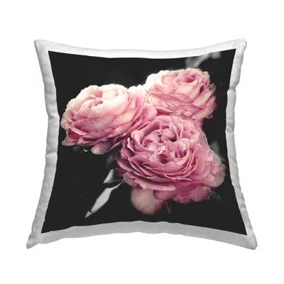 Stupell Industries Full Blooming Roses Decorative Printed Throw Pillow Design By Emily Navas In Pink