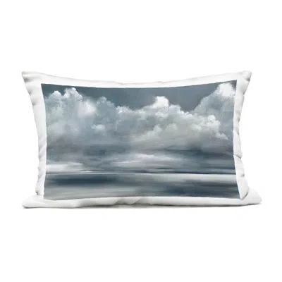 Stupell Industries Full Grey Storm Clouds Design By Ruane Manning Outdoor Printed Pillow In Gray