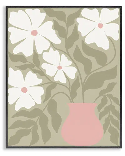 Stupell Industries Funky Pastel Florals Framed Giclee Art In Multi