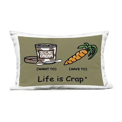 Stupell Industries Funny Diet Comparison Design By Lic Outdoor Printed Pillow In Tan