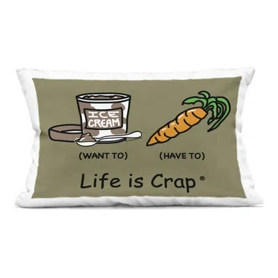 Stupell Industries Funny Diet Comparison Design By Lic Throw Pillow In Tan