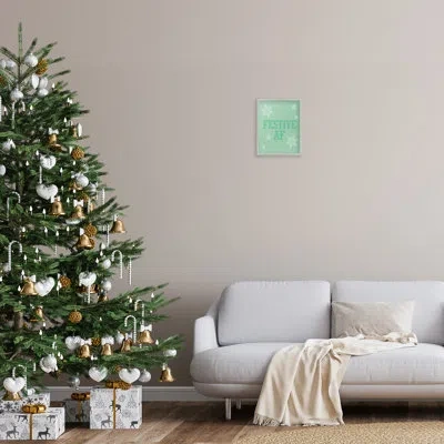 Stupell Industries " Funny Festive Af Phrase Single Picture Frame " By Lil' Rue On Canvas In Farmhouse Gray Framed Giclee