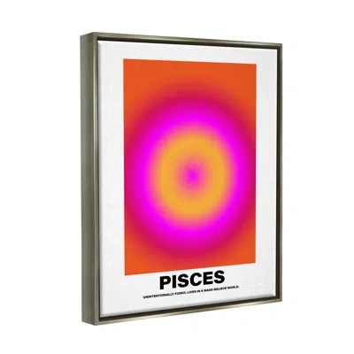 Stupell Industries Funny Pisces Astrology Floater Frame By House Of Lulu In Luster Gray Floater Frame