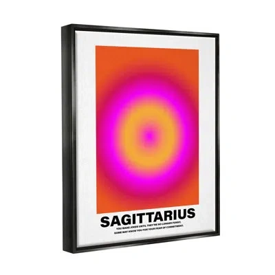 Stupell Industries Funny Sagittarius Astrology Floater Frame By House Of Lulu In Jet Black Floater Frame