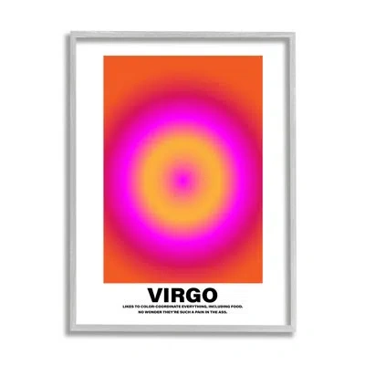 Stupell Industries Funny Virgo Astrology Floater Frame By House Of Lulu In Luster Gray Floater Frame