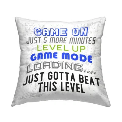 Stupell Industries Game Mode Phrases Decorative Printed Throw Pillow Design By Kim Allen In Multi